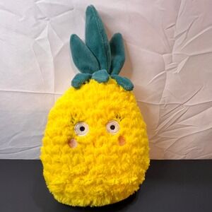 Hallmark Small Pineapple Plush Kids Yellow Excellent Tropical Shaggy Toy